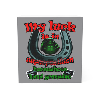 my luck - note cube (grey)