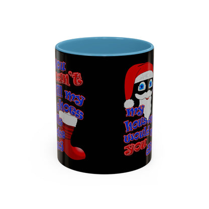 santa's shoes - Accent Mug (black)