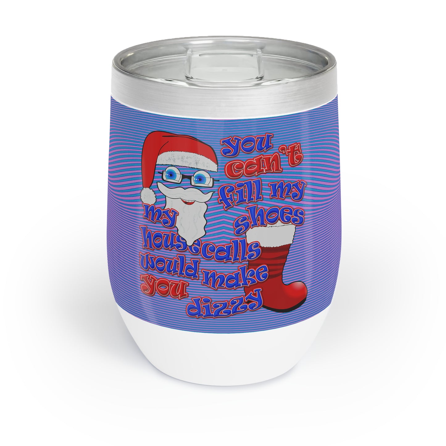 santa's shoes - Chill Wine Tumbler (light blue-purple wave)