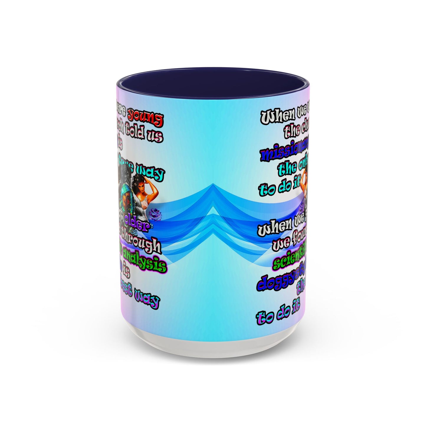 doggystyle - Accent Mug (light blue-pink wave)