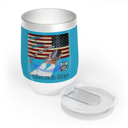 shoot for the stars - Chill Wine Tumbler (turquoise)