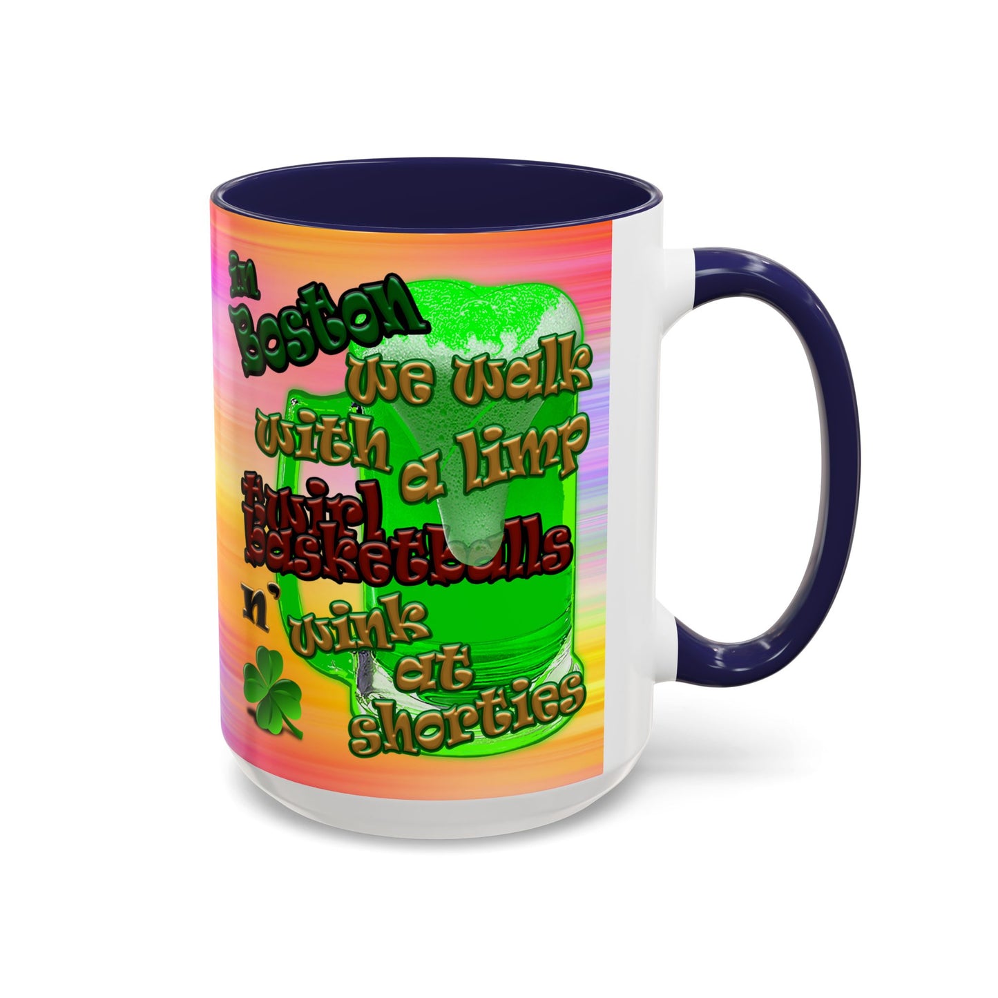 celtics logo - Accent Mug (color blur)
