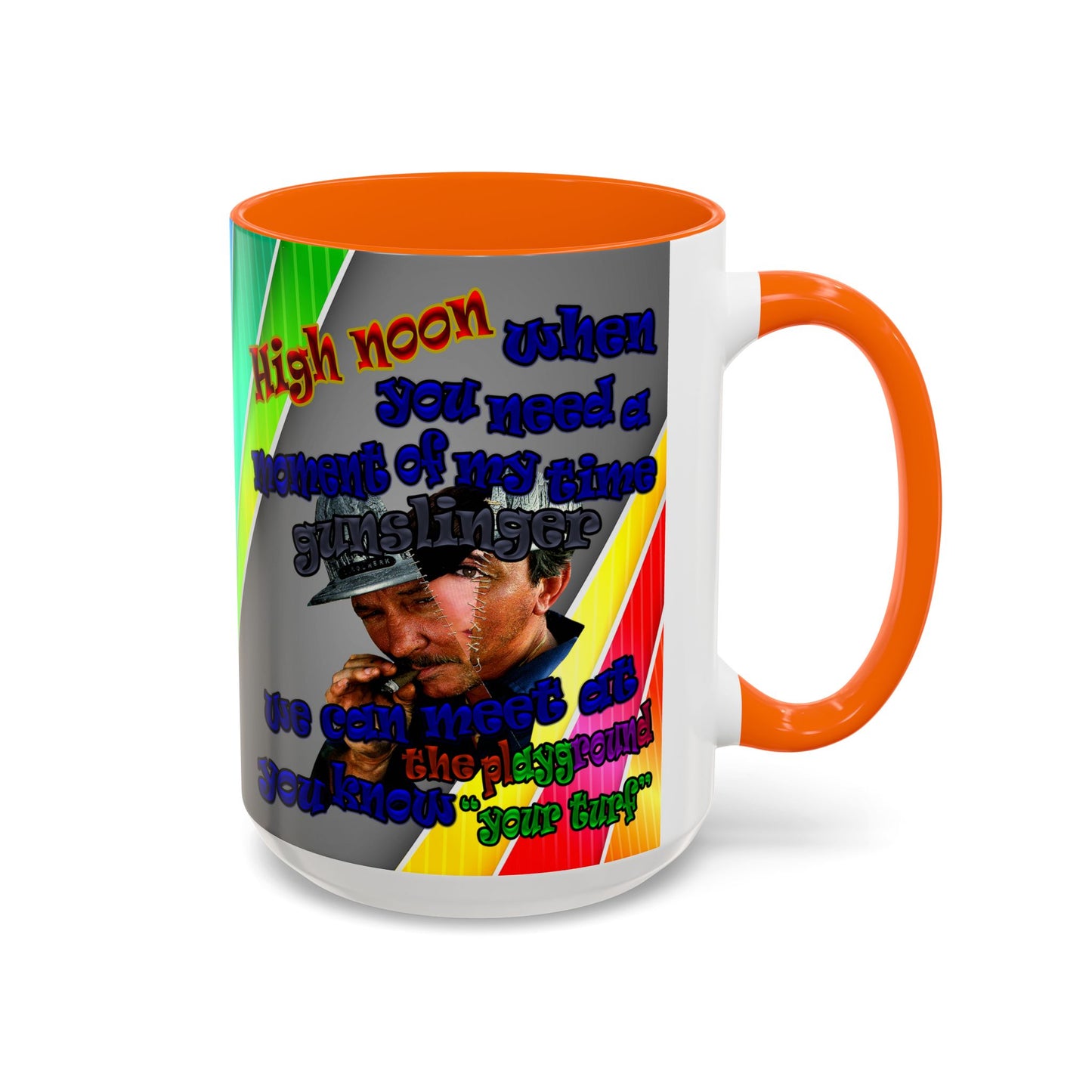 high noon - Accent Mug (rainbow split)