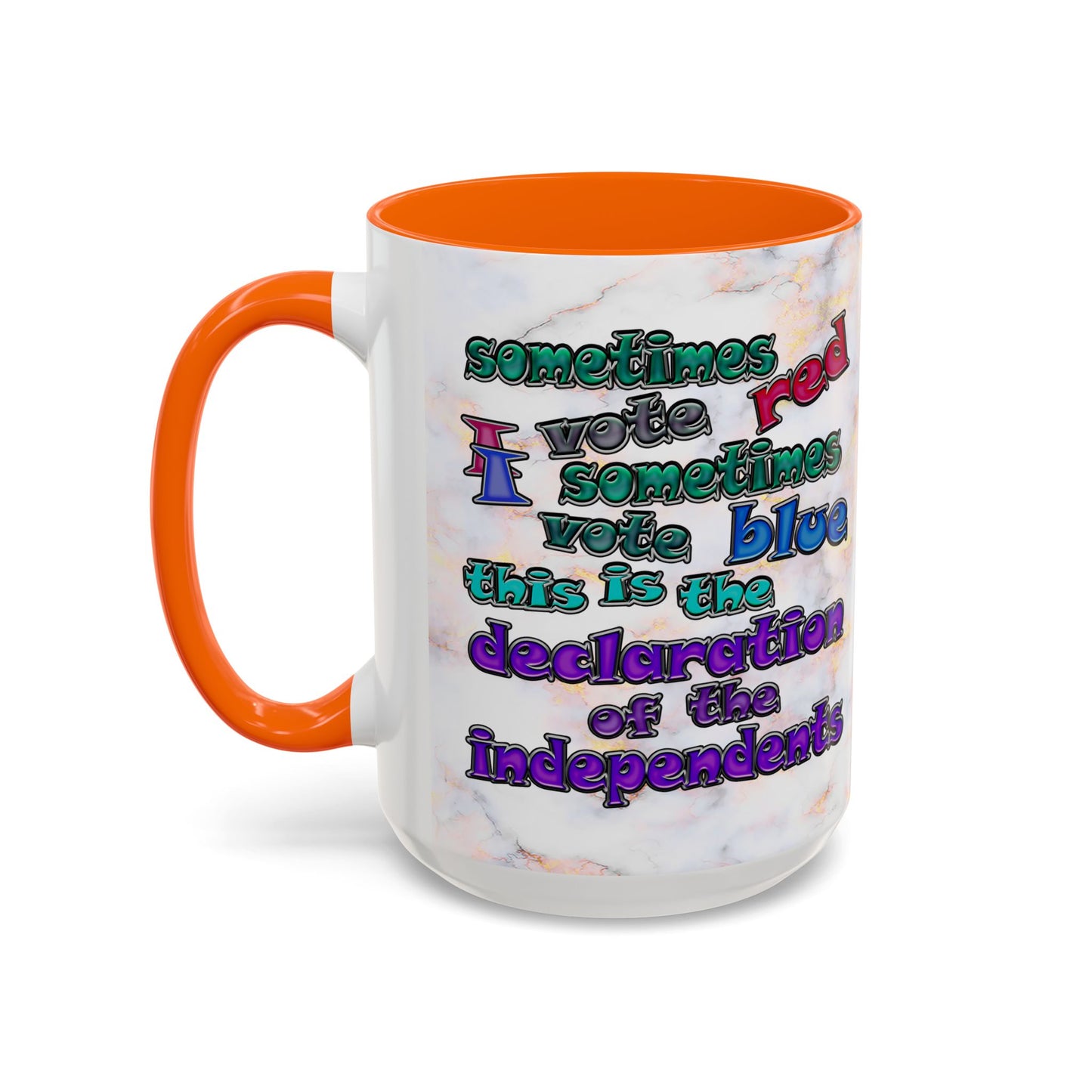 declaration of the independents - Accent Mug (white marble)