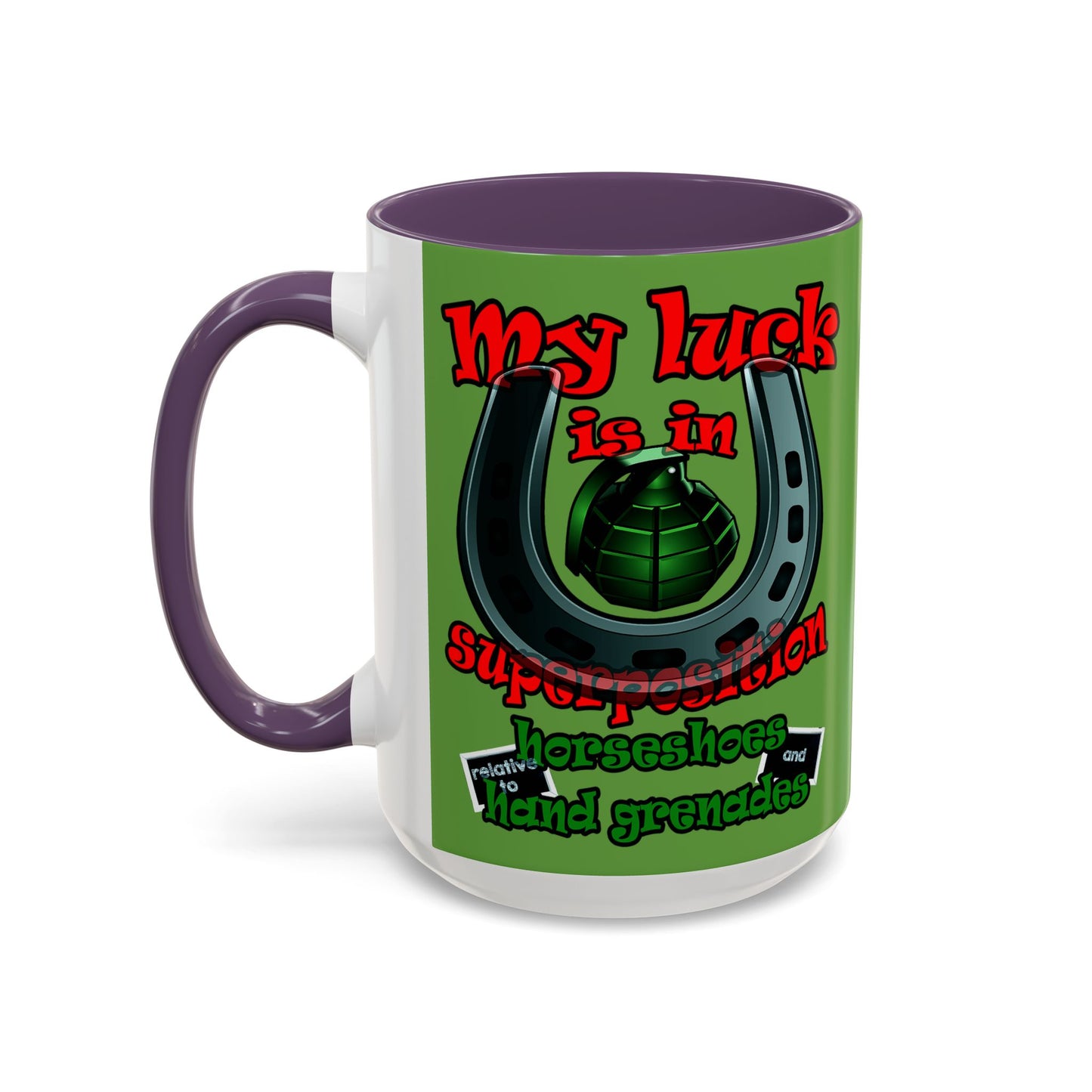 my luck - Accent Mug (green)