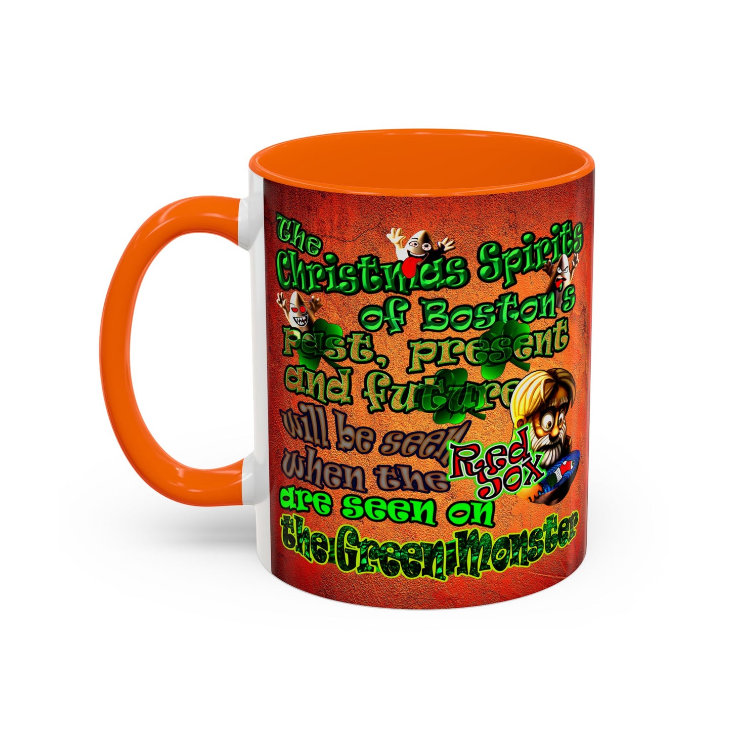 christmas spirits of boston - Accent Mug (burnt orange)