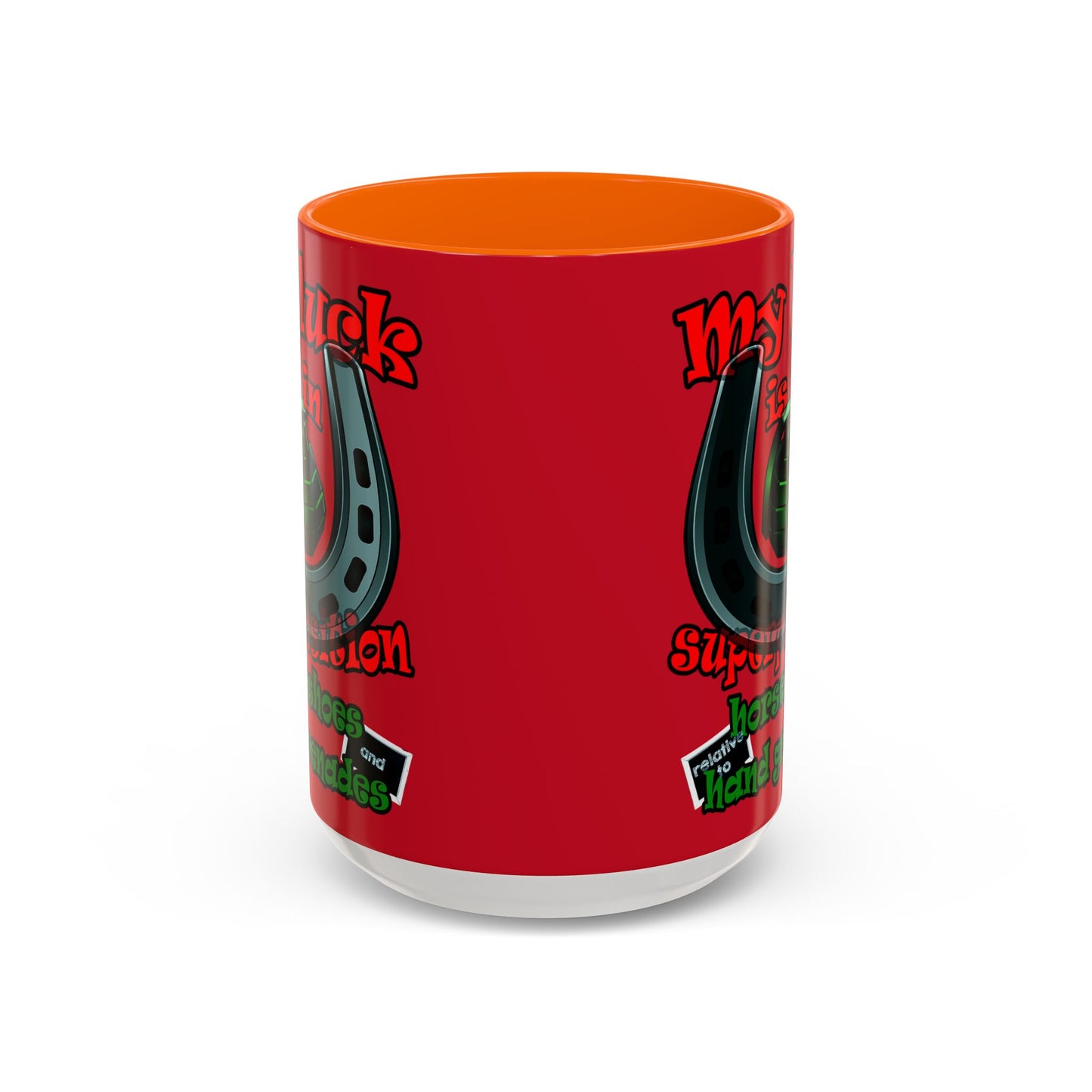 my luck - Accent Mug (dark red)