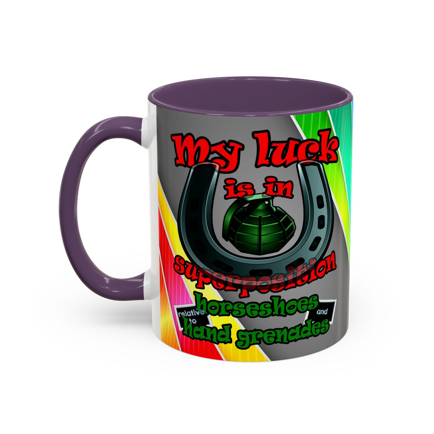 my luck - Accent Mug (rainbow split)