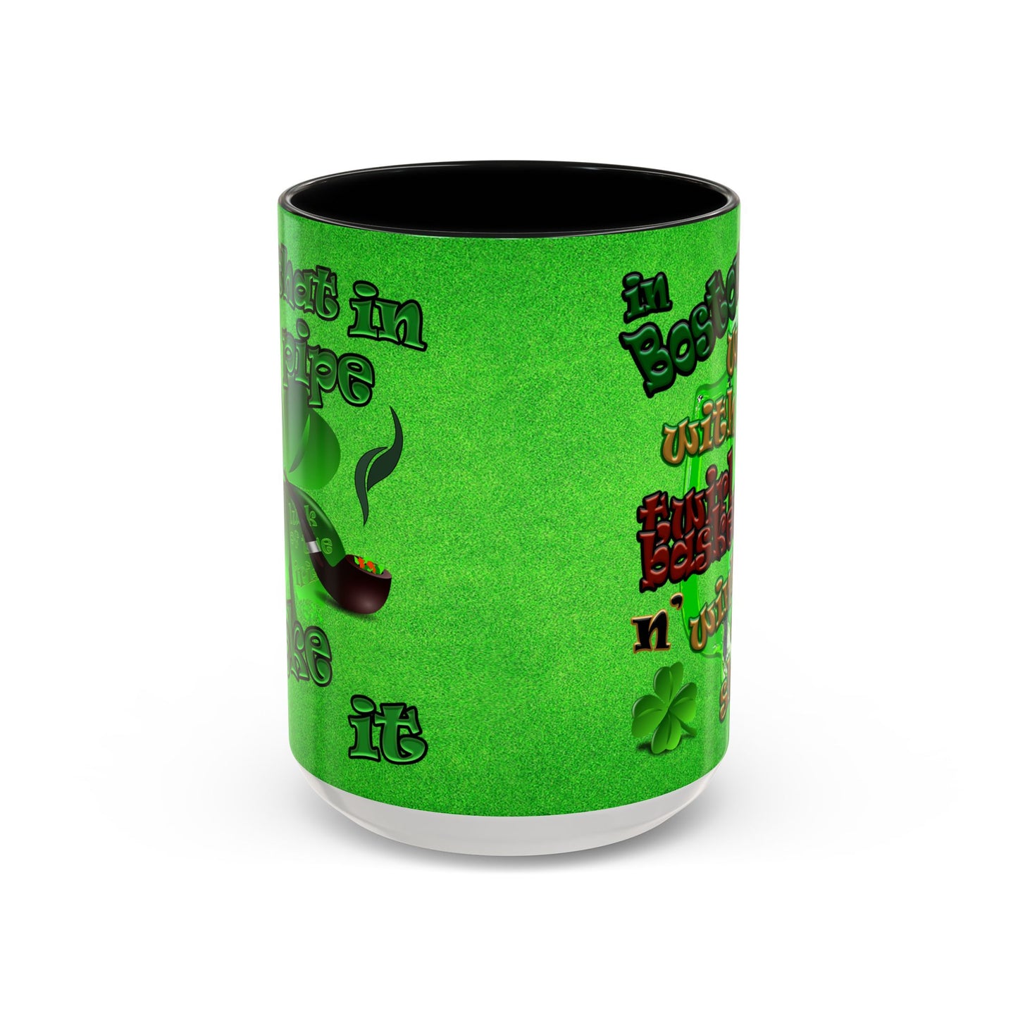 celtics logo - Accent Mug (green turf)