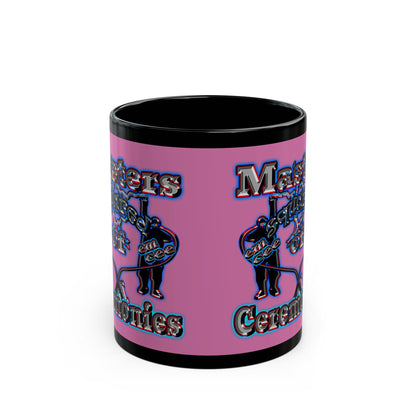em cee squared - Black Mug (light pink)