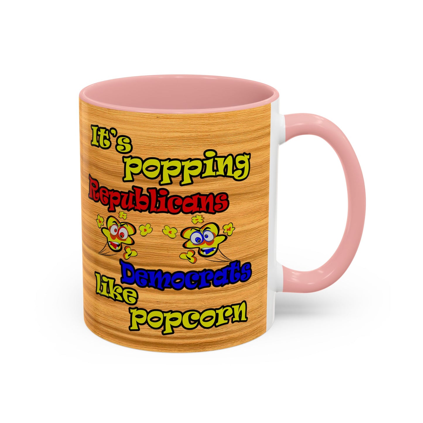 popping like popcorn - Accent Mug (butterscotch wood finish)