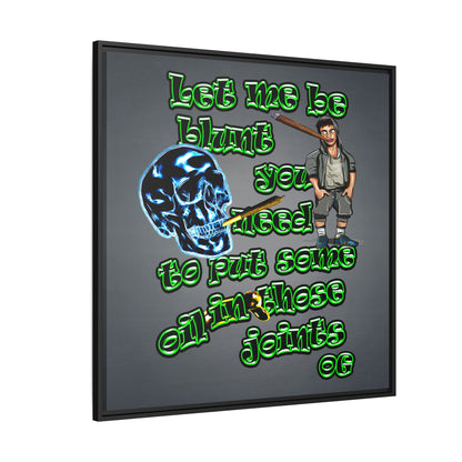 og - framed canvas art (grey-light grey)