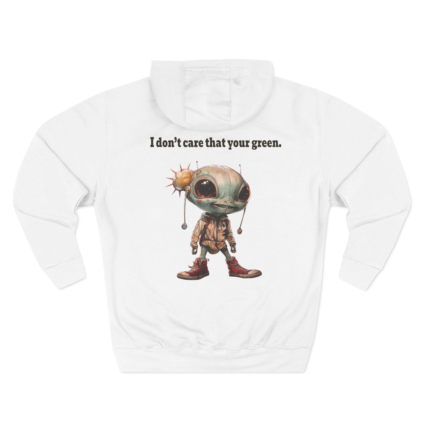 I don't care that your grey - Three-Panel Fleece Hoodie