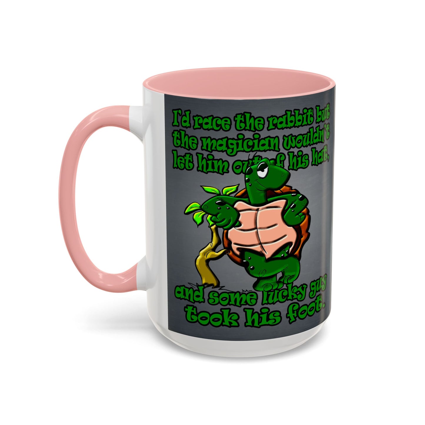 turtle race - Accent Mug (grey-light grey)