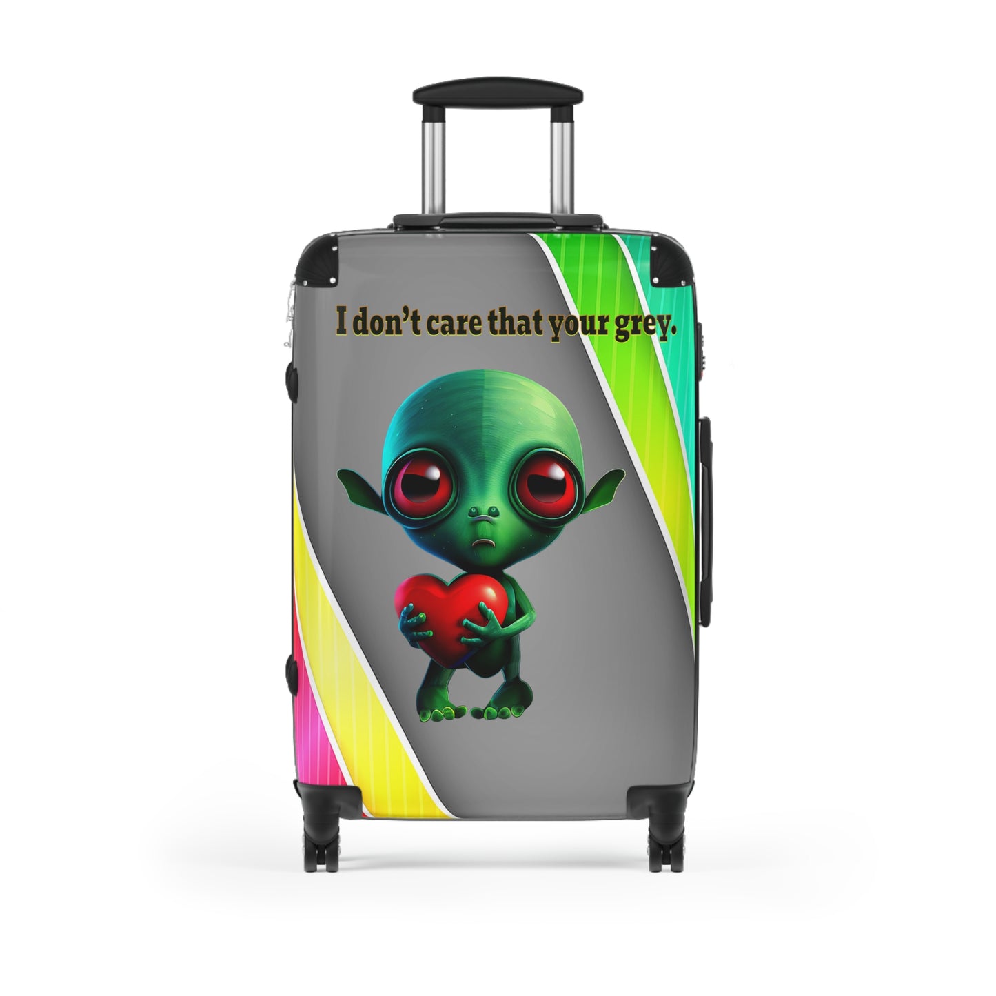I don't care that your grey - Suitcase (rainbow split)