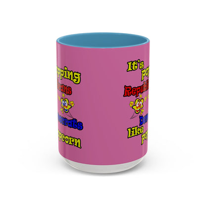 popping like popcorn - Accent Mug (light pink)
