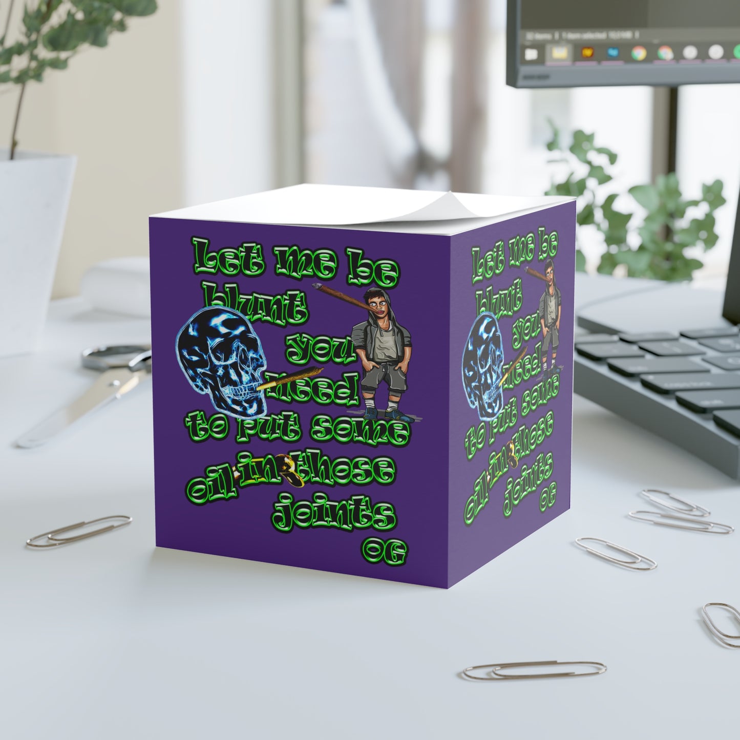 og - note cube (purple)