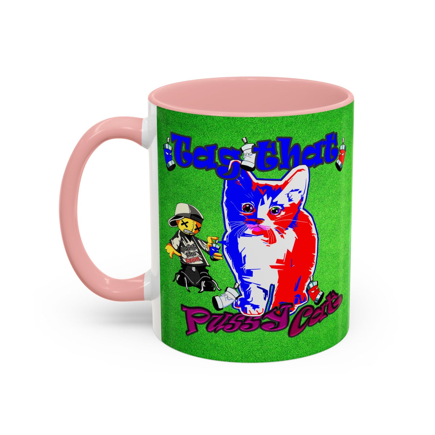 tag that - Accent Mug (green turf)