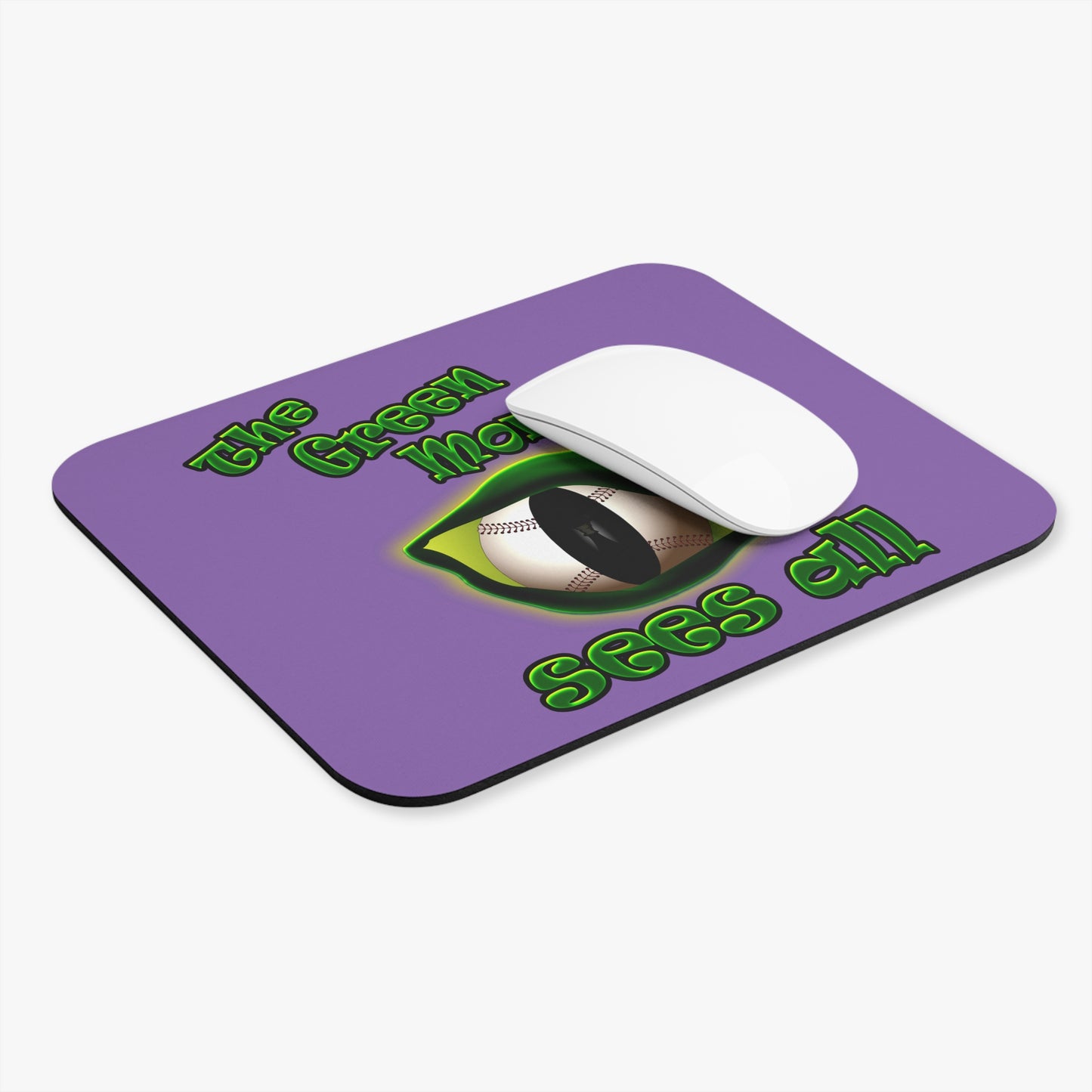 green monster - Mouse Pad (Rectangle) (light purple)