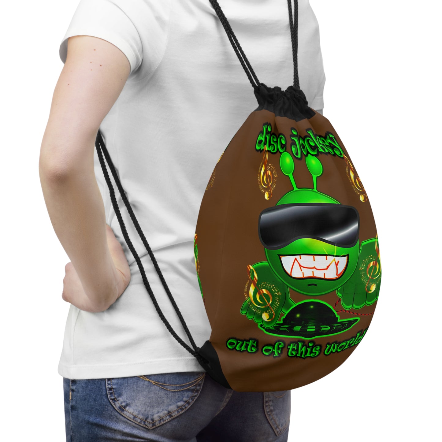 disc jockey - Drawstring Bag (brown)