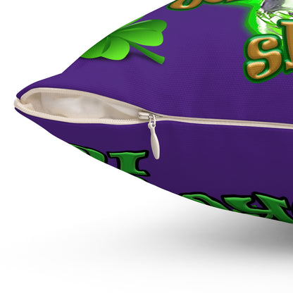 celtics logo - Spun Polyester Square Pillow - (purple)