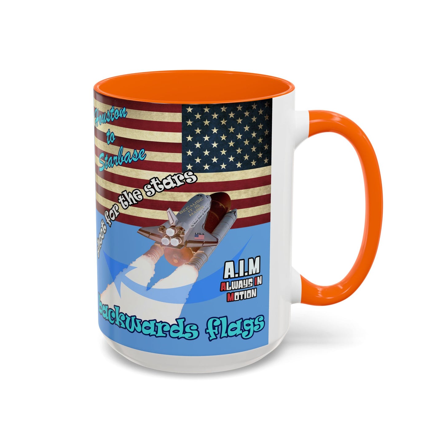 shoot for the stars - Accent Mug (light blue)