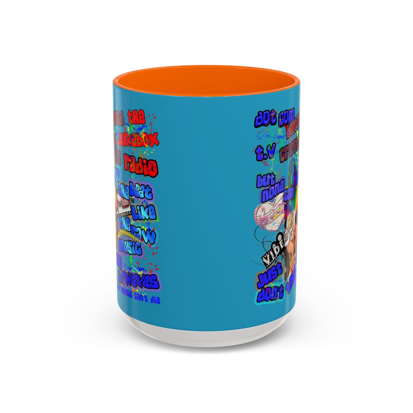 drop the beat - Accent Mug (turquoise)