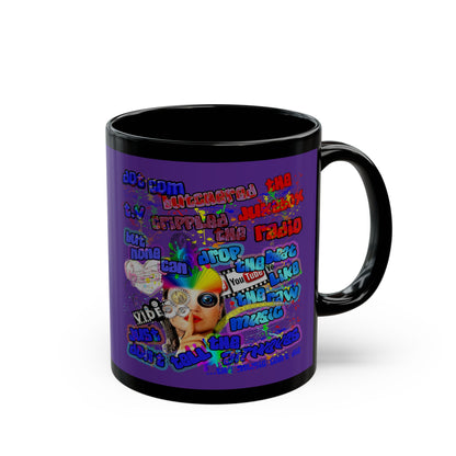 drop the beat - Black Mug (purple)