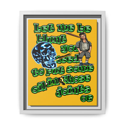 og - framed canvas art (yellow)