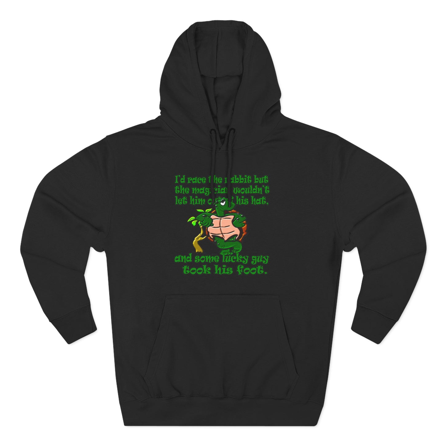 turtle race - Three-Panel Fleece Hoodie