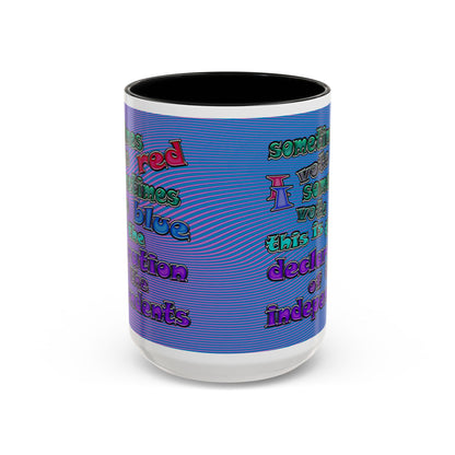 declaration of the independents - Accent Mug (light blue-purple wave)