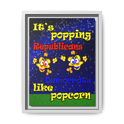 popping like popcorn - framed canvas art ('snoops' background)
