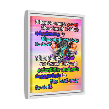 doggystyle - framed canvas art (color blur)