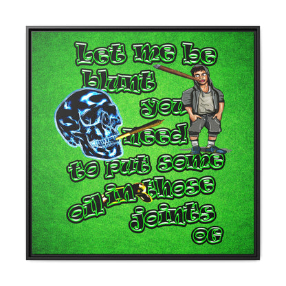 og - framed canvas art (green turf)