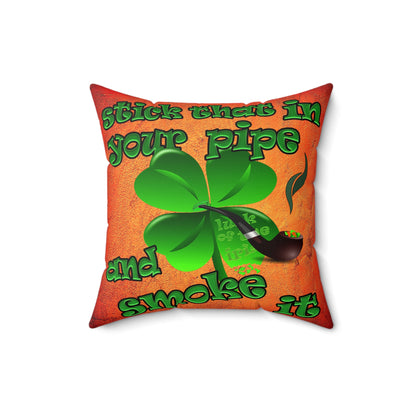 celtics logo - Faux Suede Square Pillow - (burnt orange)