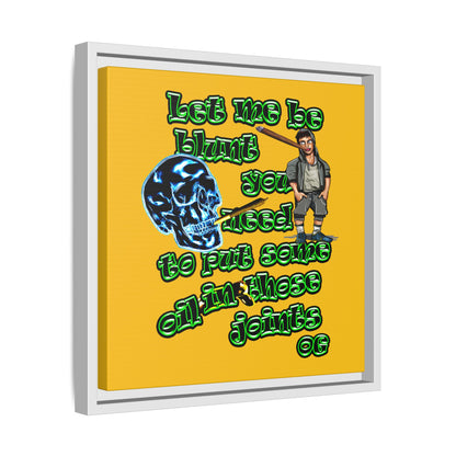 og - framed canvas art (yellow)