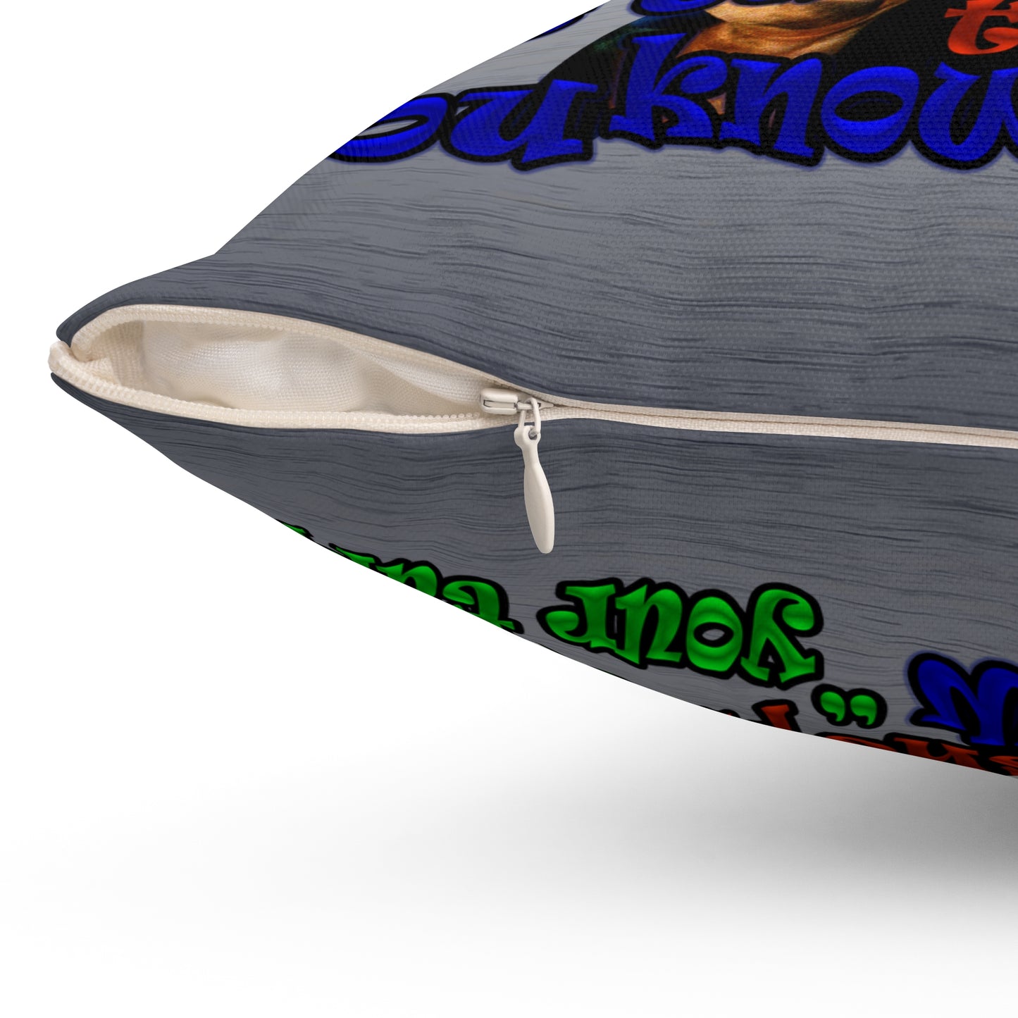 high noon - Spun Polyester Square Pillow - (brushed nickel)