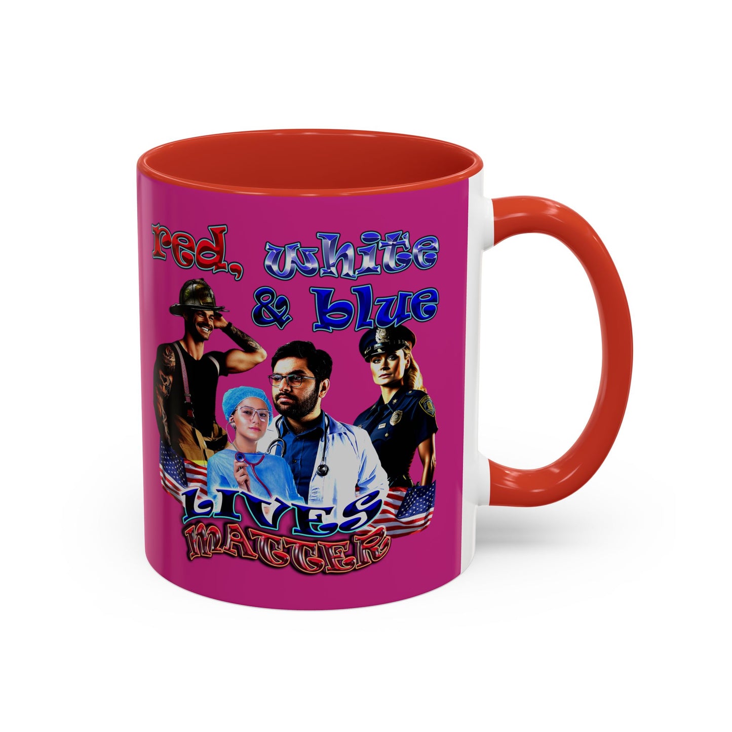 rw&b lives matter - Accent Mug (pink)