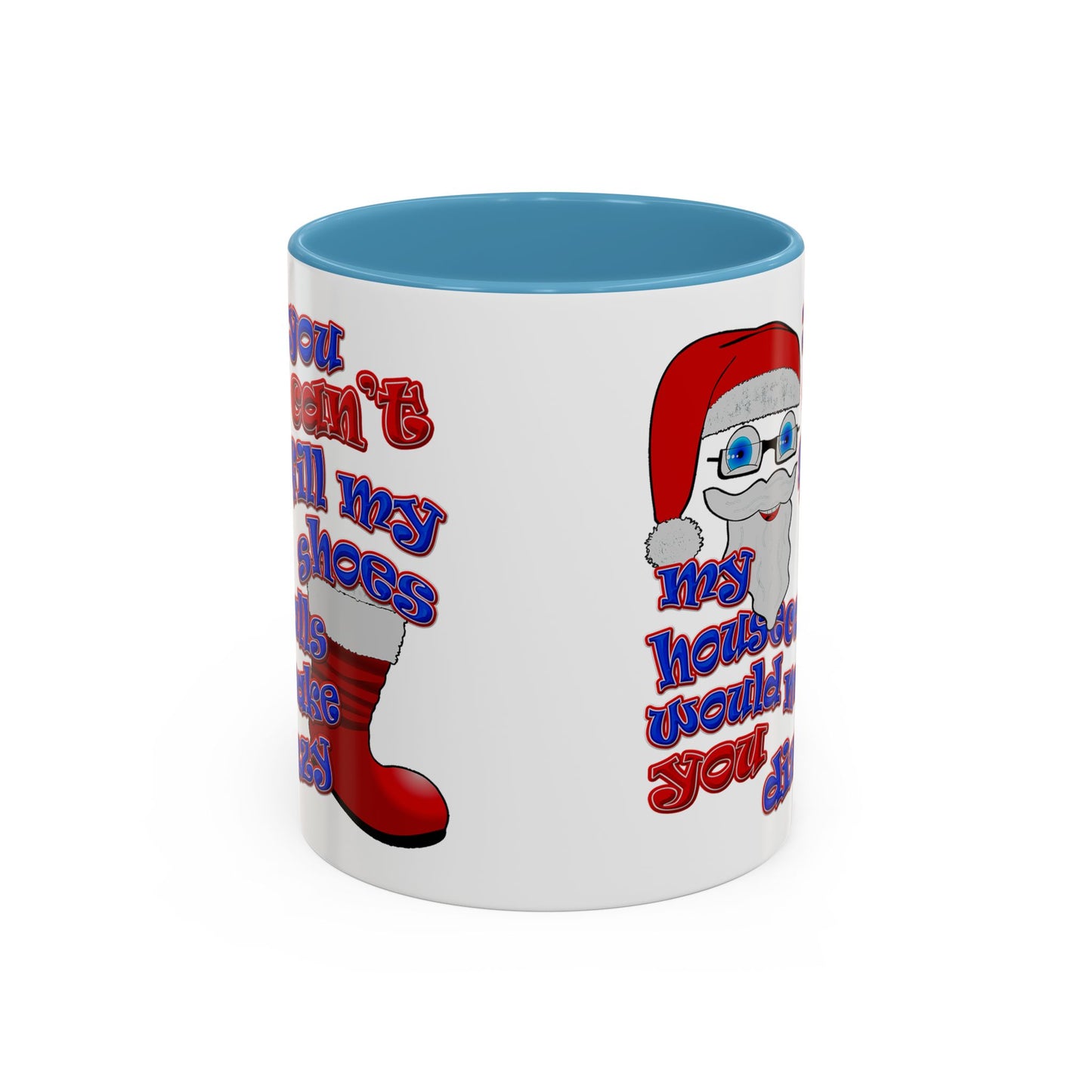 santa's shoes - Accent Mug (white)