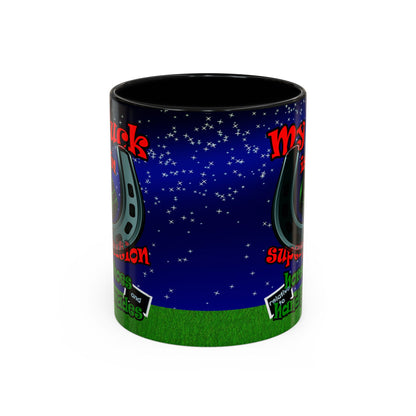 my luck - Accent Mug ('snoops' background)