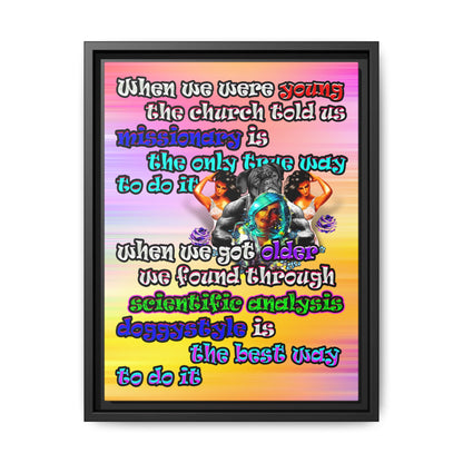 doggystyle - framed canvas art (color blur)