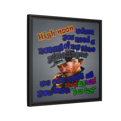 high noon - framed canvas art (grey-light grey)
