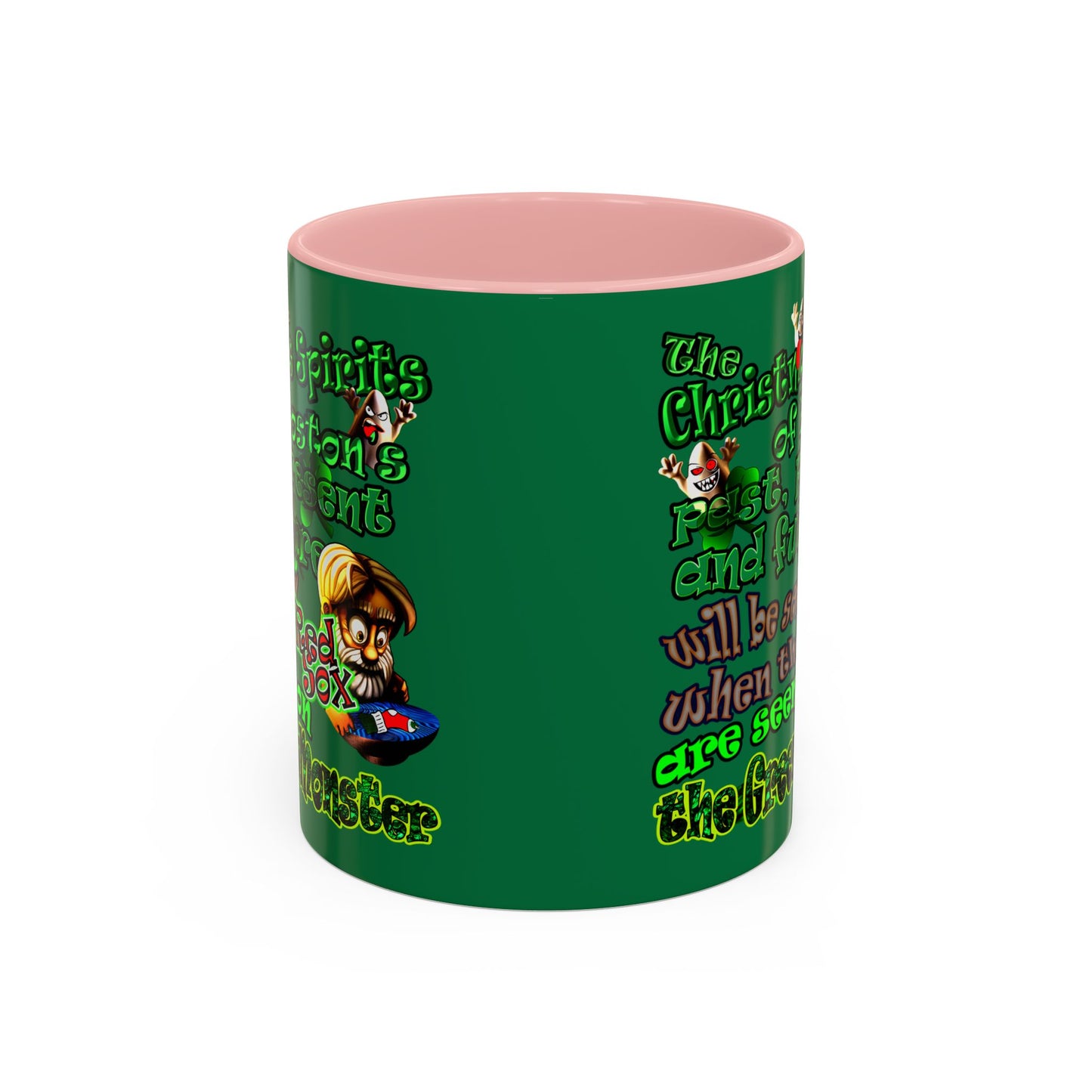 christmas spirits of boston - Accent Mug (dark green)