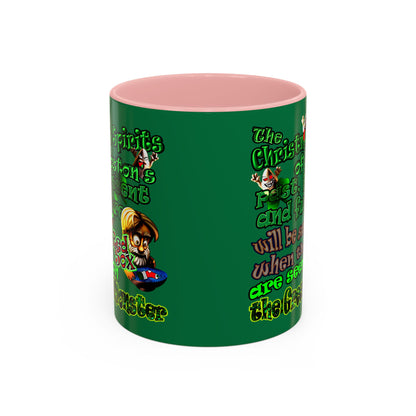 christmas spirits of boston - Accent Mug (dark green)