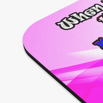 doggystyle - Mouse Pad (Rectangle) (light blue-pink wave)