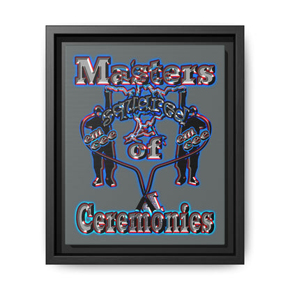 em cee squared - framed canvas art (dark grey)