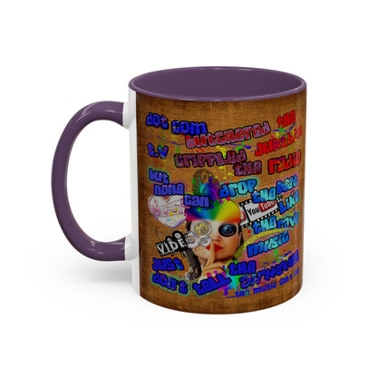 drop the beat - Accent Mug (brown papyrus)