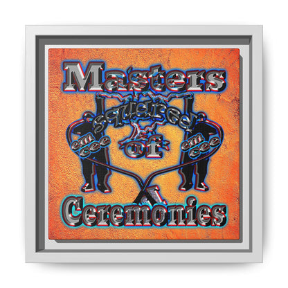 em cee squared - framed canvas art (burnt orange)