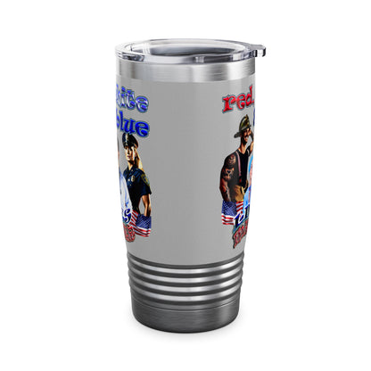rw&b lives matter - Ringneck Tumbler, 20oz (light grey)