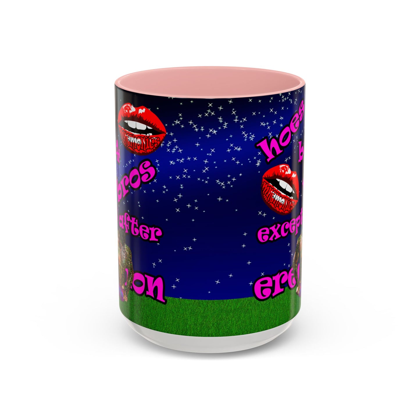 hoes b4 bros - Accent Mug ('snoops' background)